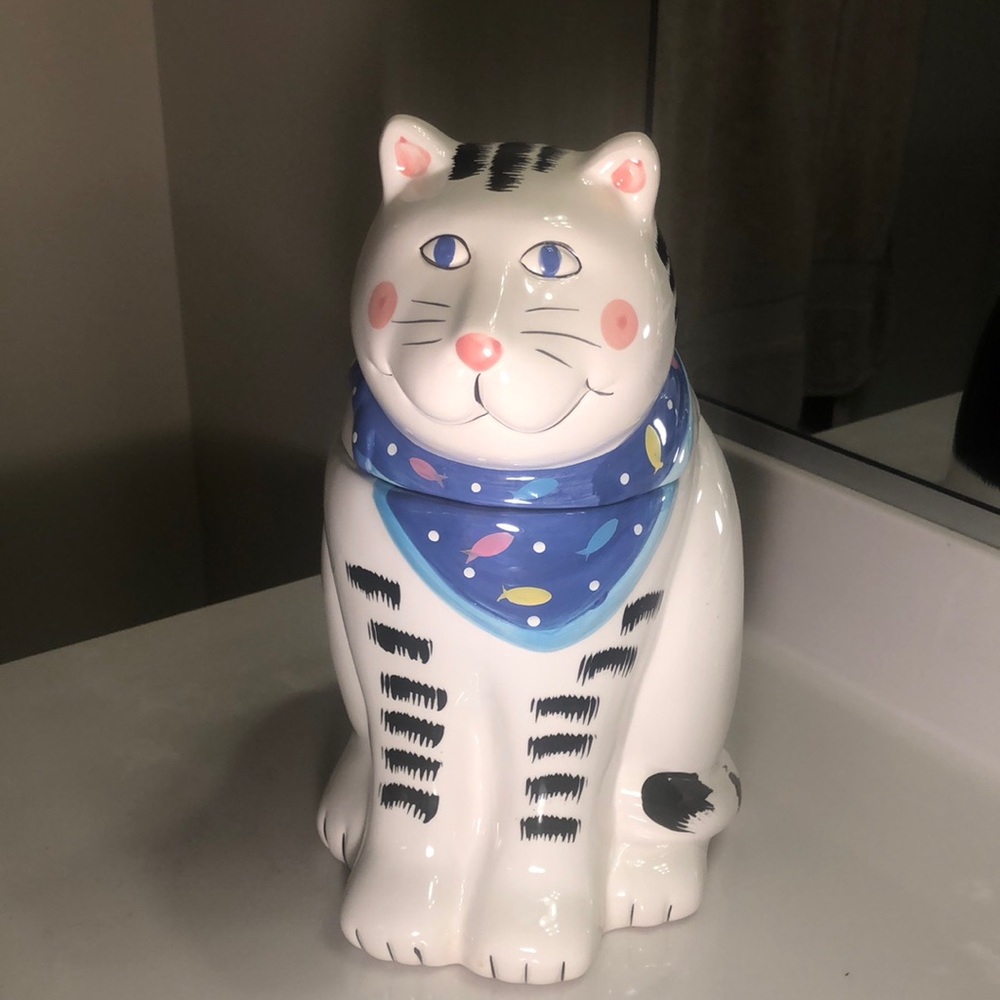 Vintage Coco Dowling 1990 cat cookie jar - Picture 2 of 12
